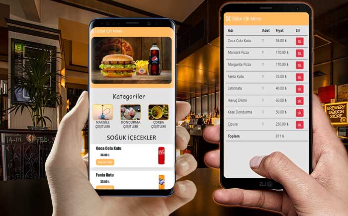 qr menu üzerinden sipariş sistemi