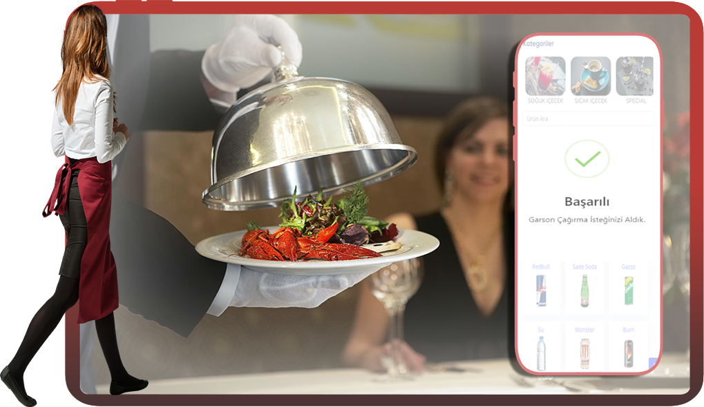 adisyon garson çağırma sistemi, garson çağırma modülü, yeni nesil adisyon garson çağırma