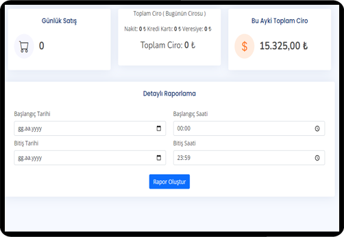 adisyon ciro takibi, yeni nesil adisyon, detaylı raporlama, detaylı ciro takibi