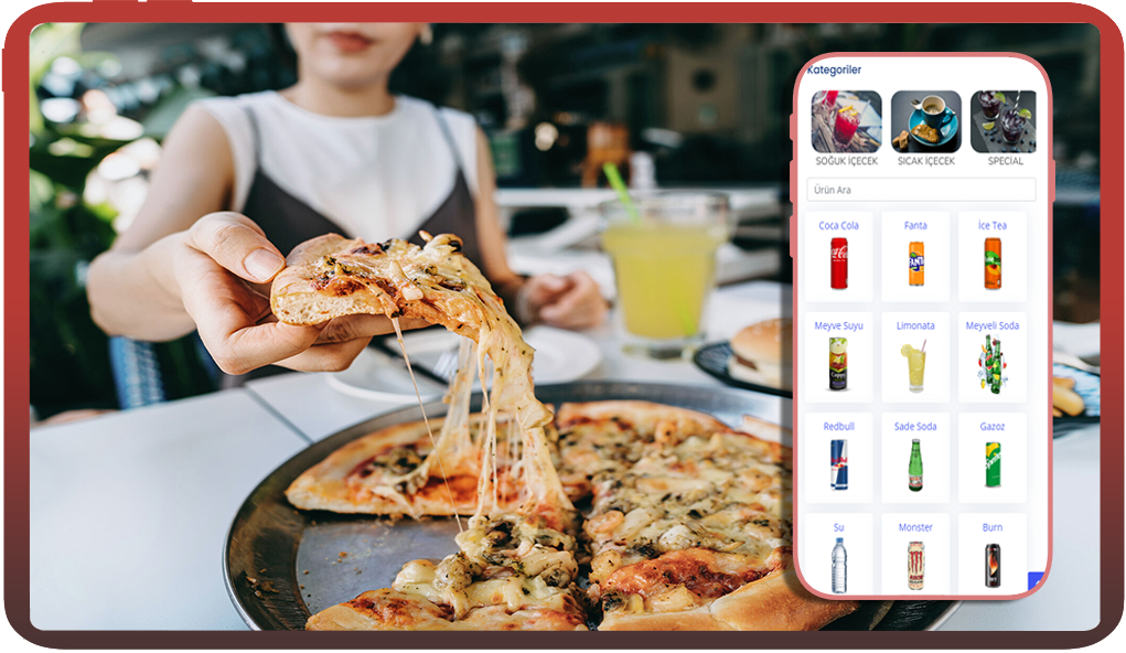 pizza restoran adisyon sistemi, pizza adisyon, pizza qr menü, yeni nesil adisyon