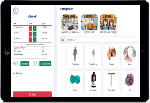 sauna yazılımı ve programı, hamam işletmeleri için yazılım ve program